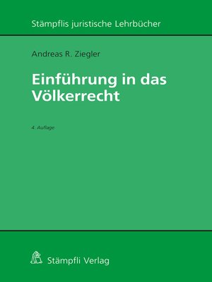 cover image of Einführung in das Völkerrecht